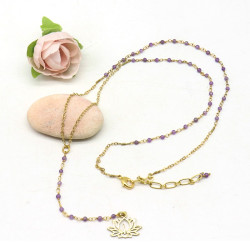 Collier fin améthystes...