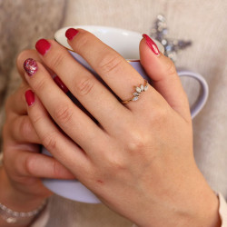 Bague fine dorée pierre...