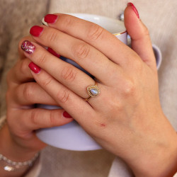 Bague pierre de lune en...