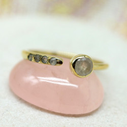 Bague dorée pierres de lune...