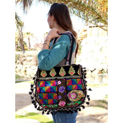 Sac indien bohème coloré -...