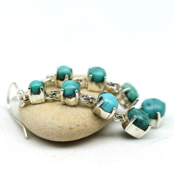 Boucle d'oreille turquoises...