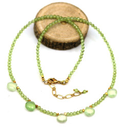 Collier fin péridot taillé...
