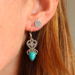 Boucle d'oreille turquoise...