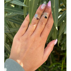 Bague de phalange en argent...