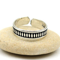 Bague de pied en argent -...