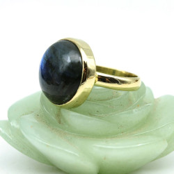 Bague dorée pierre...