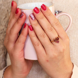 Bague laiton et rubis...