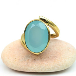 Bague dorée pierre...