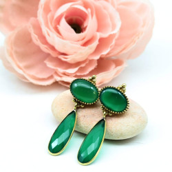 Boucle d'oreille agate...