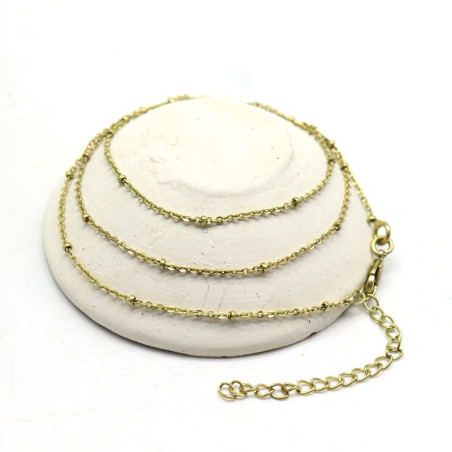 Chaine dorée à boules - Mosaik bijoux indiens
