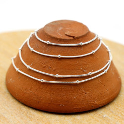 Chaine argent fine à boules...