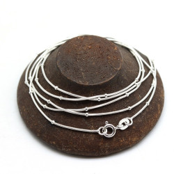 Chaine argent serpent à...