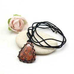 Collier pierre jaspe sur...