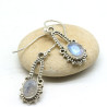 Boucles d'oreilles pierre de lune facettée - Mosaik bijoux indiens