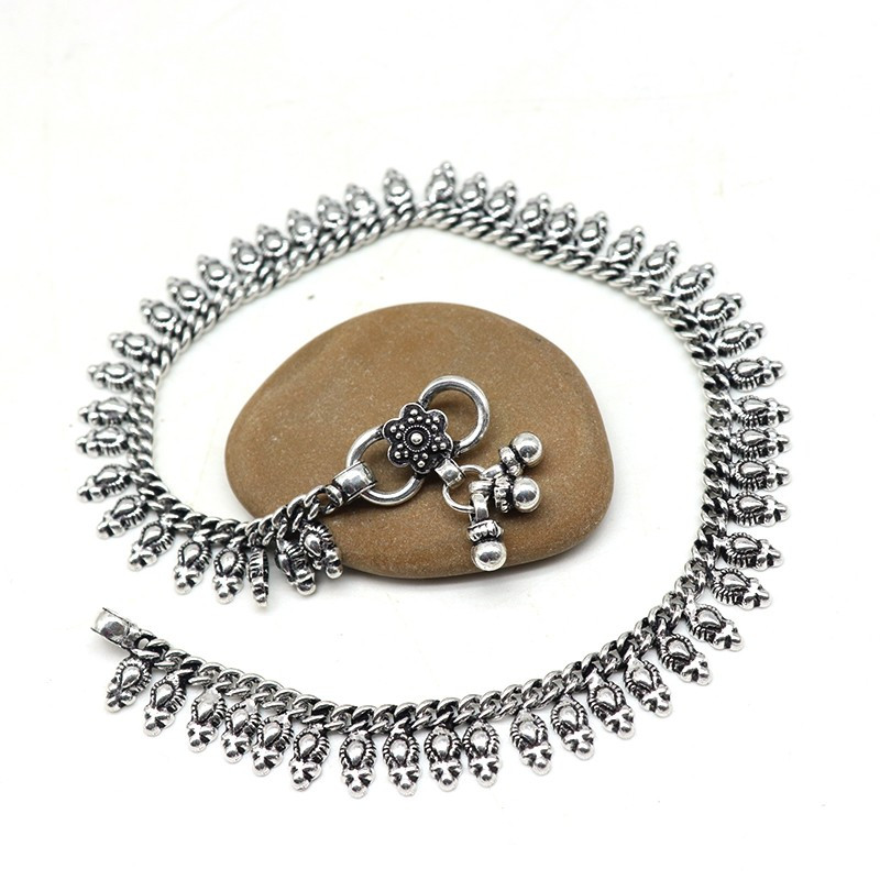 Chaine de cheville argent indienne - Mosaik bijoux indiens Chaine de cheville argent indienne - Mosaik bijoux indiens