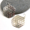 Boucles d'oreilles graine de vie argent - Mosaik bijoux indiens