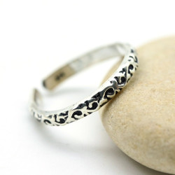 Bague de pied argent fine -...