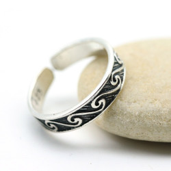 Bague d'orteil argent motif...