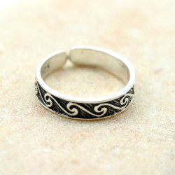 Bague d'orteil argent motif...
