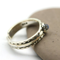 Bague de pied argent et...