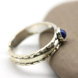 Bague de pied argent et...