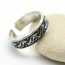 Bague de pied argent mât -...