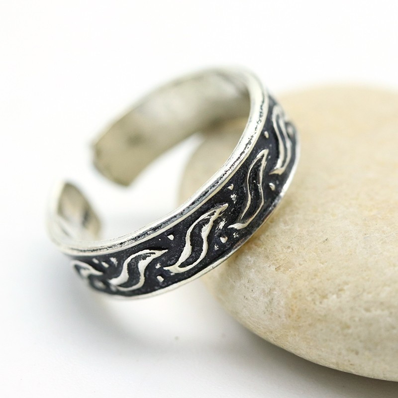 Bague de pied argent mât - Mosaik bijoux indiens Bague de pied argent mât - Mosaik bijoux indiens