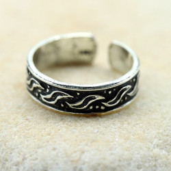 Bague de pied argent mât -...