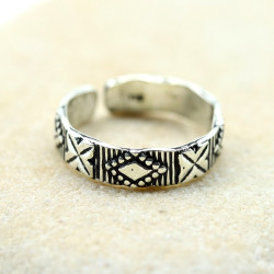 Bague d'orteil argent à...