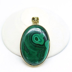 Pendentif malachite en...