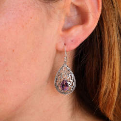Boucle d'oreille améthyste...