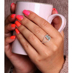 Bague topaze bleue- Mosaik...