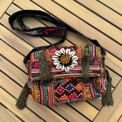 Sac bandoulière ethnique -...
