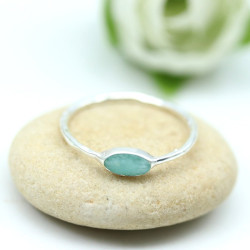 Bague fine argent pierre...