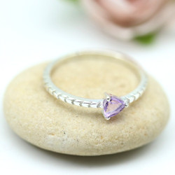 Bague fine argent pierre...