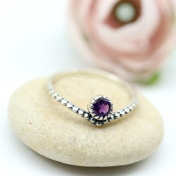 Bague fine argent pierre...