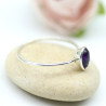 Bague fine améthyste violette - Mosaik bijoux indiens