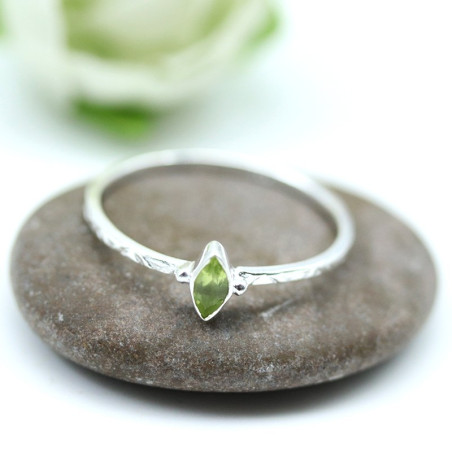 Bague argent péridot - Mosaik bijoux indiens