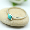 Bague argent pierre turquoise - Mosaik bijoux indiens