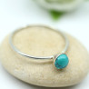 Bague argent turquoise - Mosaik bijoux indiens