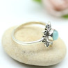 Bague argent fleur - Mosaik bijoux indiens