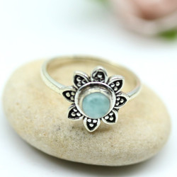 Bague amazonite argent -...