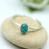 Bague fine pierre turquoise - Mosaik bijoux indiens