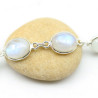 Bracelet fin argent pierres de lune ovales Mosaik Bijoux Indiens