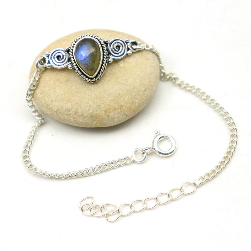Bracelet labradorite - Mosaik bijoux indiens Bracelet labradorite - Mosaik bijoux indiens