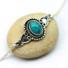 Bracelet turquoise en argent - Mosaik bijoux indiens