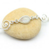 Bracelet argent pierres naturelles blanches