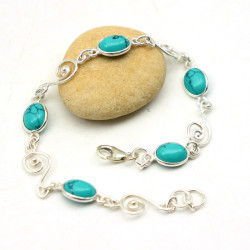 Bracelet argent spirales et...