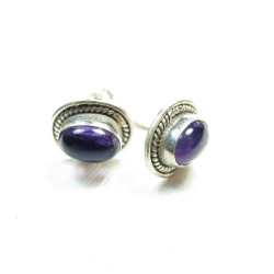 clou d'oreille argent et...